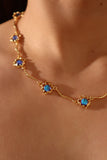 18K Real Gold Plated Multi Moonstones Necklace