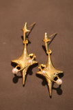 18K Real Gold Plated Saturn Star Earrings