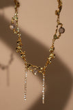 18K Real Gold Plated Moonlight Diamonds Necklace