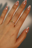 18K Gold Vermeil Diamond Star Ring