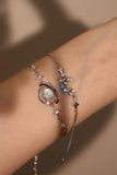 925 Sterling Silver Moonstone Saturn Star Bracelet