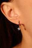 18K Gold Vermeil Lucky Leaf Hoop Earrings