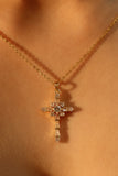 14K Real Gold Plated Eternal Cross Necklace