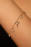 18K Real Gold Plated Magic Moon Star Bracelet