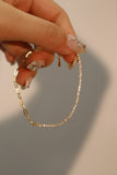 18K Gold Vermeil Diamond Chain Bracelet