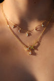 18K Gold Vermeil Multi Moon Star Necklace