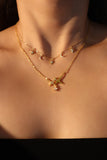 18K Gold Vermeil Multi Moon Star Necklace