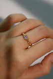 18K Gold Vermeil Purple Gem Layering Ring