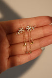 18K Gold Vermeil Diamond Flake Dangle Earrings