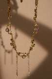 18K Real Gold Plated Moonlight Diamonds Necklace