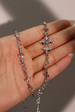 Platinum Plated Multi Cross Necklace