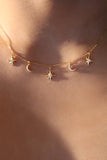 18K Gold Vermeil Multi Moon Star Necklace