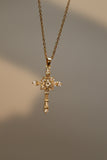 14K Real Gold Plated Eternal Cross Necklace