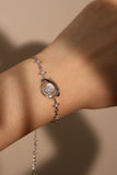 925 Sterling Silver Moonstone Saturn Star Bracelet