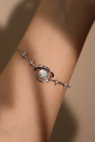 925 Sterling Silver Moonstone Saturn Star Bracelet