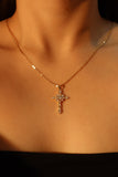 14K Real Gold Plated Eternal Cross Necklace