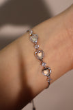 Platinum Plated Moonlight Glowing Heart Bracelet