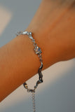 Multi Moonstones Wave Bracelet