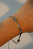 Multi Moonstones Wave Bracelet