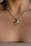 18K Gold Stainless Steel Heart Necklace