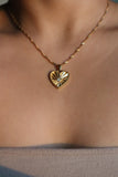 18K Gold Stainless Steel Heart Necklace