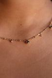 18K Gold Vermeil Green Gem Necklace