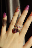 Pink Heart Silver Ring - Cutethingscommin