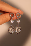 Platinum Plated White Moonlight Earrings