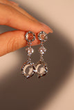 Platinum Plated White Moonlight Earrings