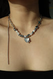 Moonlight Glowing Heart Pearls Necklace