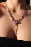 Moonstone Heart Pearls Necklace