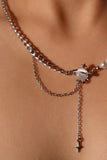 Moonlight Saturn Star Pearl Chain Necklace