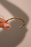 18K Gold Stainless Steel Bamboo Bracelet