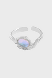 925 Sterling Silver moonstone eye ring