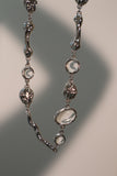 Platinum Plated White Moonlight Twist Necklace