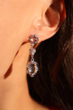 Platinum Plated White Moonlight Earrings