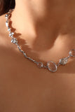 Platinum Plated White Moonlight Twist Necklace