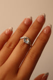 925 Sterling Silver moonstone eye ring