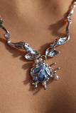 Platinum Plated Blue Shell Necklace