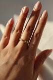 18K Gold Vermeil Color Gems Ring