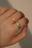 18K Gold Vermeil Diamond Stars Ring