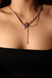 Moonstone Heart Pearls Necklace