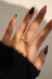 18K gold Vermeil white gem blossom ring