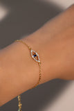 18K Gold Vermeil Evil Eye Bracelet