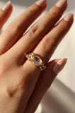 18K Gold Vermeil Moonstone Ring