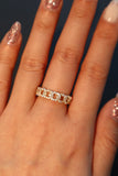 18K Real Gold Plated Chain Diamond Ring