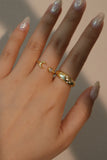 18K Gold Vermeil Moon Heart ring