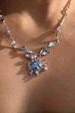 Platinum Plated Blue Shell Necklace