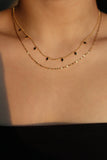 18K Gold Stainless Steel Star Layers Necklace