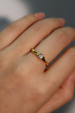 18K Gold Vermeil Diamond Ring